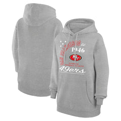 San Francisco 49ers Starter Unisex Arch Team Fleece Pullover Hoodie - Heather Gray Hoodies