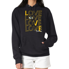 Green Bay Packers G-III 4Her by Carl Banks Women's Love Graphic Pullover Hoodie - Black Hoodies