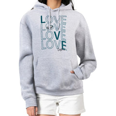 Philadelphia Eagles G-III 4Her by Carl Banks Women's Love Graphic Pullover Hoodie - Heather Gray Hoodies