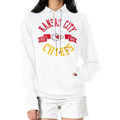 Kansas City Chiefs G-III 4Her by Carl Banks Women's City Graphic Team Fleece Pullover Hoodie - White Hoodies