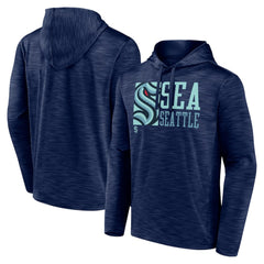 Seattle Kraken Fanatics Never Quit Pullover Hoodie - Deep Sea Blue | US 200590073