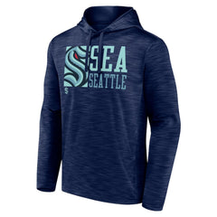 Seattle Kraken Fanatics Never Quit Pullover Hoodie - Deep Sea Blue | US 200590073
