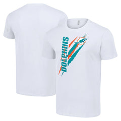 Miami Dolphins Starter Color Scratch T-Shirt - White T-shirts