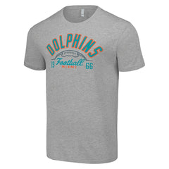 Miami Dolphins Starter Half Ball Team T-Shirt - Heather Gray T-shirts
