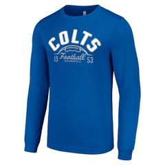 Indianapolis Colts Starter Half Ball Team Long Sleeve T-Shirt - Royal T-shirts