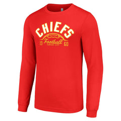 Kansas City Chiefs Starter Half Ball Team Long Sleeve T-Shirt - Red T-shirts