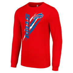 Buffalo Bills Starter Color Scratch Long Sleeve T-Shirt - Red T-shirts