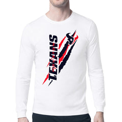 Houston Texans Starter Color Scratch Long Sleeve T-Shirt - White T-shirts