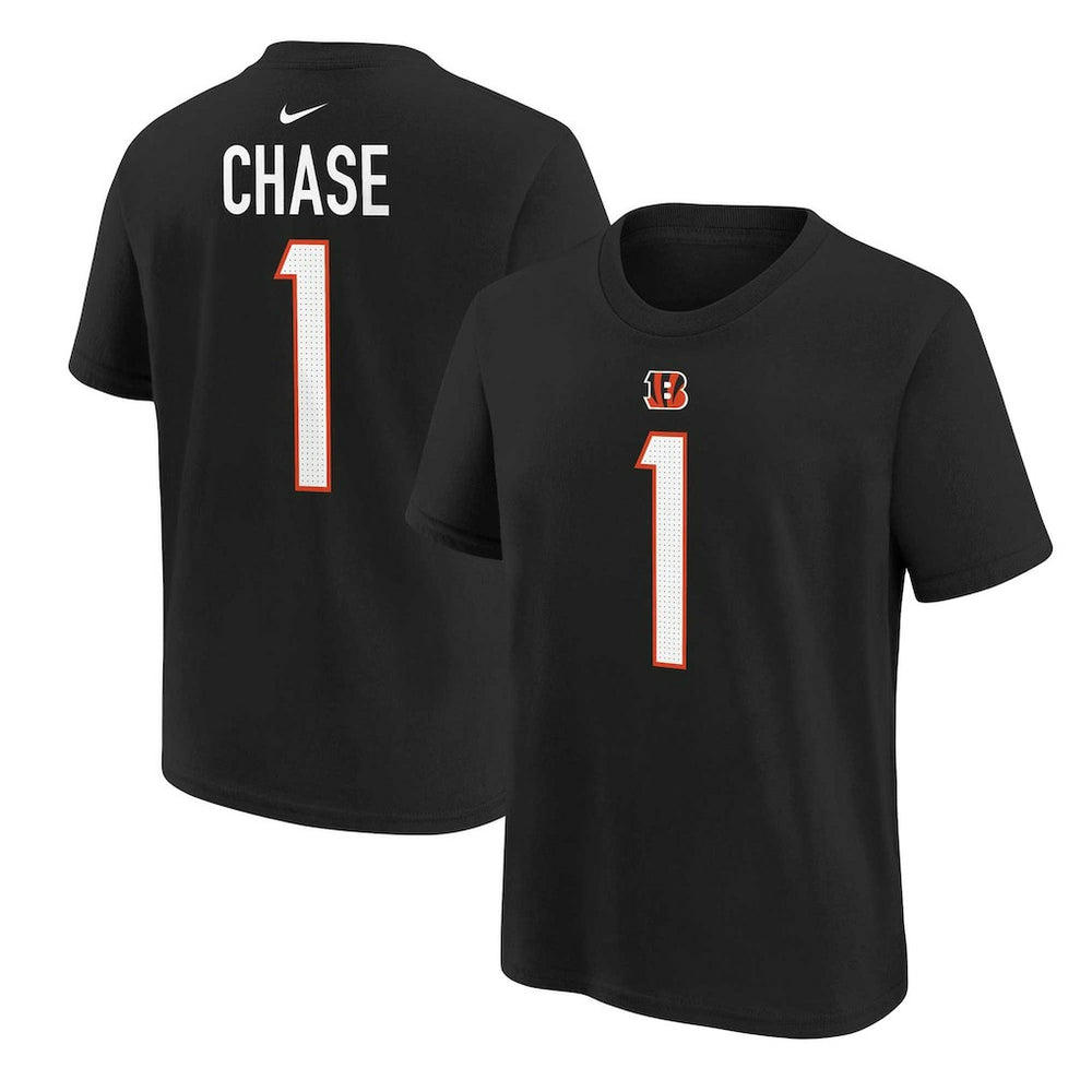 Ja'Marr Chase Cincinnati Bengals Preschool Player Name & Number T-Shirt - Black T-shirts