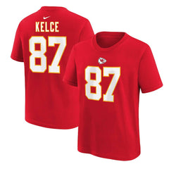 Travis Kelce Kansas City Chiefs Preschool Player Name & Number T-Shirt - Red T-shirts