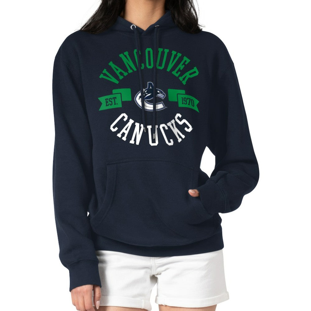 Vancouver Canucks G-III 4Her by Carl Banks Women's City Graphic Fleece Pullover Hoodie - Navy | US 200592891