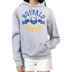 Buffalo Sabres G-III 4Her by Carl Banks Women's City Graphic Fleece Pullover Hoodie - Heather Gray | US 200592896