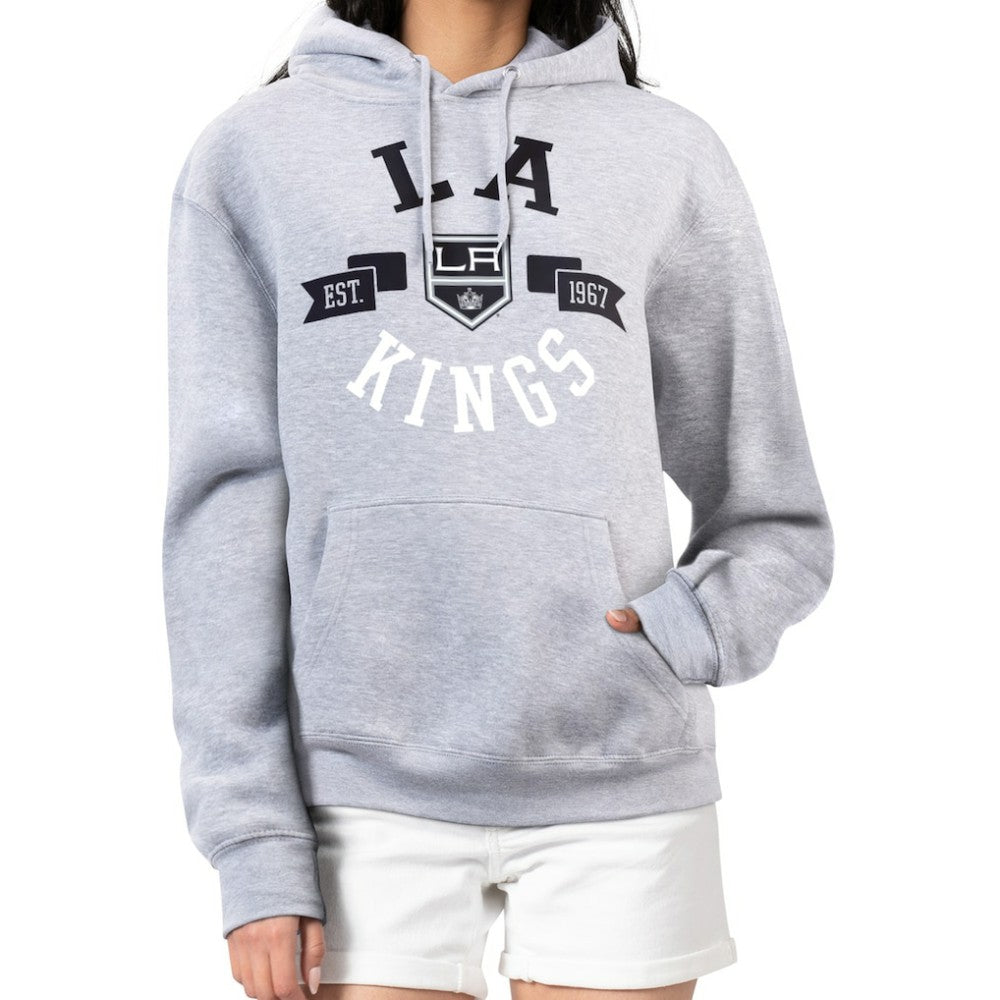 Los Angeles Kings G-III 4Her by Carl Banks Women's City Graphic Fleece Pullover Hoodie - Heather Gray | US 200592911