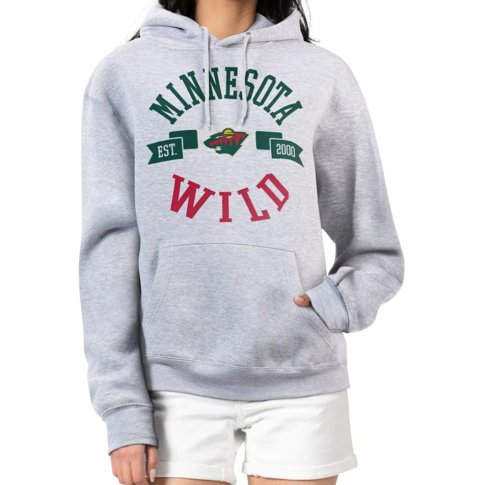 Minnesota Wild G-III 4Her by Carl Banks Women's City Graphic Fleece Pullover Hoodie - Heather Gray | US 200592913