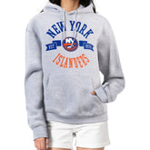 New York Islanders G-III 4Her by Carl Banks Women's City Graphic Fleece Pullover Hoodie - Heather Gray | US 200592921