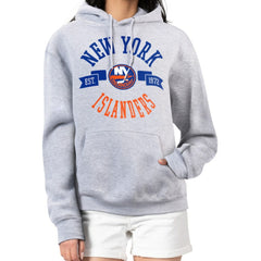 New York Islanders G-III 4Her by Carl Banks Women's City Graphic Fleece Pullover Hoodie - Heather Gray | US 200592921