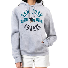 San Jose Sharks G-III 4Her by Carl Banks Women's City Graphic Fleece Pullover Hoodie - Heather Gray | US 200592932