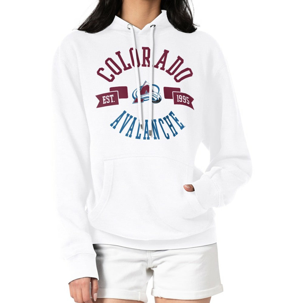 Colorado Avalanche G-III 4Her by Carl Banks Women's City Graphic Fleece Pullover Hoodie - White | US 200592949