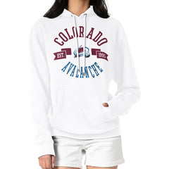 Colorado Avalanche G-III 4Her by Carl Banks Women's City Graphic Fleece Pullover Hoodie - White | US 200592949