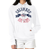 Columbus Blue Jackets G-III 4Her by Carl Banks Women's City Graphic Fleece Pullover Hoodie - White | US 200592950