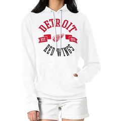 Detroit Red Wings G-III 4Her by Carl Banks Women's City Graphic Fleece Pullover Hoodie - White | US 200592952