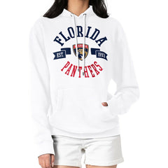 Florida Panthers G-III 4Her by Carl Banks Women's City Graphic Fleece Pullover Hoodie - White | US 200592954