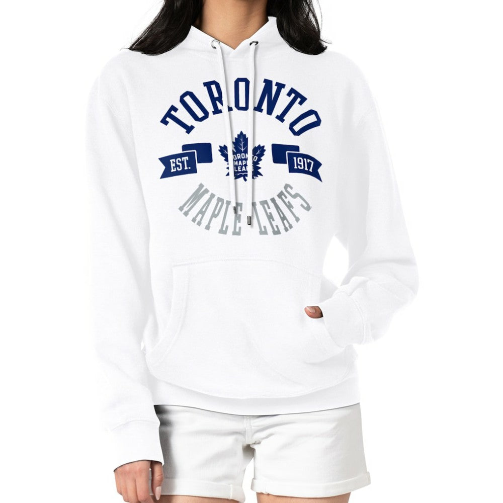 Toronto Maple Leafs G-III 4Her by Carl Banks Women's City Graphic Fleece Pullover Hoodie - White | US 200592970