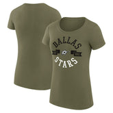 Dallas Stars G-III 4Her by Carl Banks Women's Super-Slim Fit Lightweight City Graphic Sport Crewneck T-Shirt - Green | US 200593001