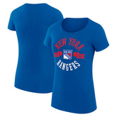 New York Rangers G-III 4Her by Carl Banks Women's Super-Slim Fit Lightweight City Graphic Sport Crewneck T-Shirt - Royal | US 200593006