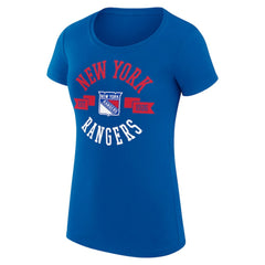 New York Rangers G-III 4Her by Carl Banks Women's Super-Slim Fit Lightweight City Graphic Sport Crewneck T-Shirt - Royal | US 200593006