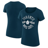 Toronto Maple Leafs G-III 4Her by Carl Banks Women's Super-Slim Fit Lightweight City Graphic Sport Crewneck T-Shirt - Navy | US 200593014
