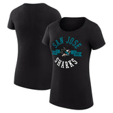San Jose Sharks G-III 4Her by Carl Banks Women's Super-Slim Fit Lightweight City Graphic Sport Crewneck T-Shirt - Black | US 200593032