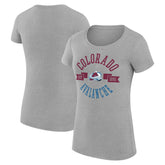 Colorado Avalanche G-III 4Her by Carl Banks Women's Super-Slim Fit Lightweight City Graphic Sport Crewneck T-Shirt - Heather Gray | US 200593051