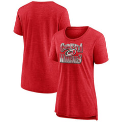 Carolina Hurricanes Women's Crash the Net Tri-Blend T-Shirt - Red | US 200593114
