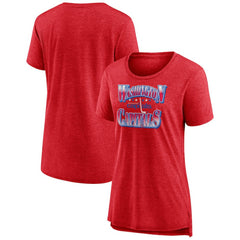 Washington Capitals Women's Crash the Net Tri-Blend T-Shirt - Red | US 200593139