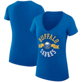 Buffalo Sabres G-III 4Her by Carl Banks Women's Super-Slim Fit Lightweight City Graphic V-Neck T-Shirt - Royal | US 200593343