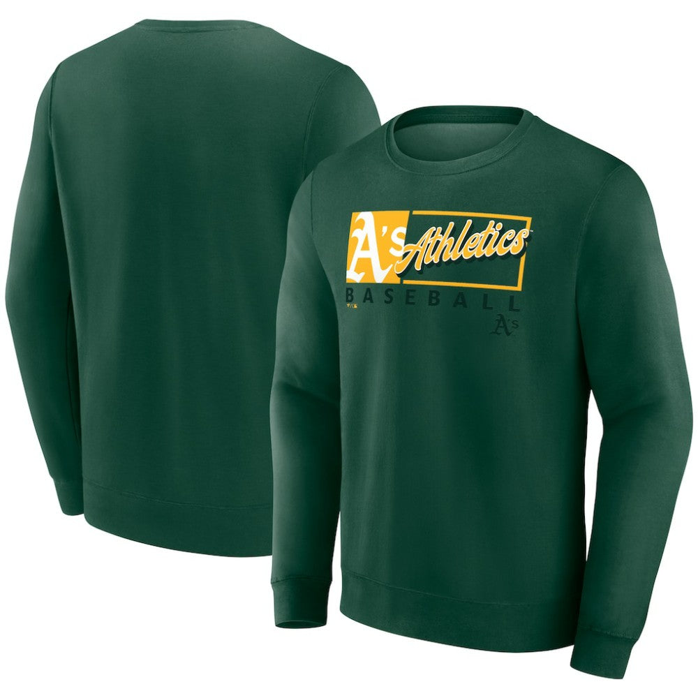 Athletics Fanatics Focus Fleece Pullover Sweatshirt - Green Pullover