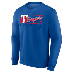 Texas Rangers Fanatics Focus Fleece Pullover Sweatshirt - Royal Pullover