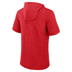 St. Louis Cardinals Fanatics Push Short Sleeve Pullover Hoodie - Heather Red Hoodies