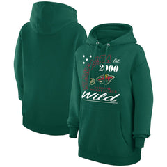 Minnesota Wild Starter Arch City Team Graphic Fleece Pullover Hoodie - Hunter Green | US 200594344