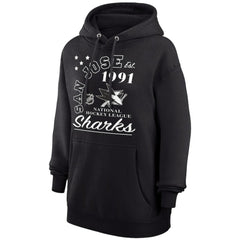 San Jose Sharks Starter Arch City Team Graphic Fleece Pullover Hoodie - Black | US 200594379