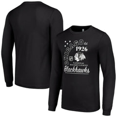 Chicago Blackhawks Starter Arch City Theme Graphic Long Sleeve T-Shirt - Black | US 200594596