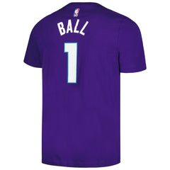 LaMelo Ball Charlotte Hornets Jordan Brand 2022/23 Statement Edition Name & Number T-Shirt Purple outlet