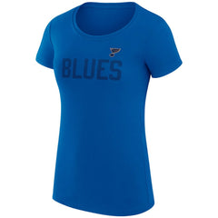 St. Louis Blues G-III 4Her by Carl Banks Women's Super-Slim Fit Lightweight Dot Print Team T-Shirt - Blue | US 200595193