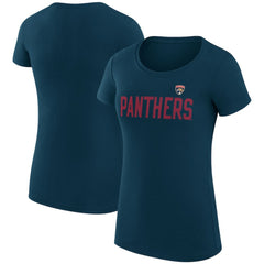 Florida Panthers G-III 4Her by Carl Banks Women's Super-Slim Fit Lightweight Dot Print Team T-Shirt - Navy | US 200595195