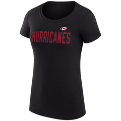 Carolina Hurricanes G-III 4Her by Carl Banks Women's Super-Slim Fit Lightweight Dot Print Team T-Shirt - Black | US 200595206