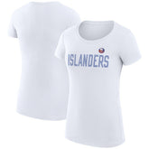 New York Islanders G-III 4Her by Carl Banks Women's Super-Slim Fit Lightweight Dot Print Team T-Shirt - White | US 200595248