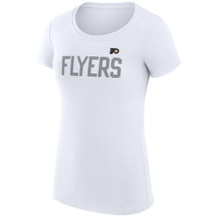 Philadelphia Flyers G-III 4Her by Carl Banks Women's Super-Slim Fit Lightweight Dot Print Team T-Shirt - White | US 200595251