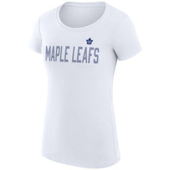 Toronto Maple Leafs G-III 4Her by Carl Banks Women's Super-Slim Fit Lightweight Dot Print Team T-Shirt - White | US 200595258