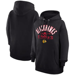Chicago Blackhawks Starter Puck Pullover Hoodie - Black | US 200595929